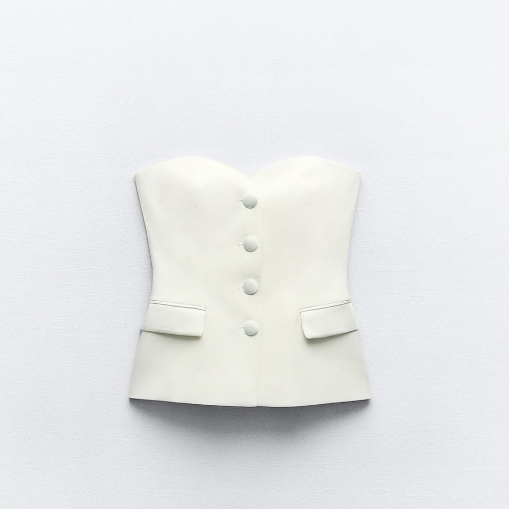 Zara mixed satin effect bustier